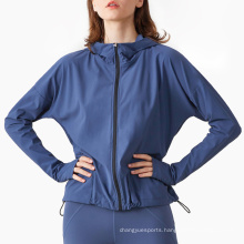 Lightweight Zipper Active Wear Jacket Female Gym Windbreaker Sports Jacket For Women